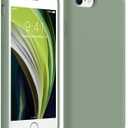 AOTESIER Compatible with iPhone SE 2020/ 2022 and iPhone 7/ 8 Case 4.7 inch, Silky Touch Premium Soft Liquid Silicone Rubber Anti-Fingerprint Full-Body Protective Flexible Bumper Case (Calke Green)