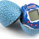 Interactive Digital Pet, Retro l Electronic Pet Keychain Handheld Game Machine for Boys Girls (Blue