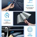 REEVAA 2025 Upgraded Car Windshield Sun Shade Umbrella [100% Sun Protection & Keep Cool] Protect Interior, 360° Flex Handle Sun Shield Sunshade, Small (53''x29'') for Compact Cars