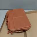 Top Grain Leather Bible Cover for Men Women Buffalo Genuine Leather Bible Case Book Holder Church Bag with Zipper Handle Back Pocket Bookmark Father's Day Religious Gift(Light Brown,Large)