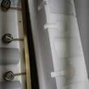 4 Light Bathroom Vanity Light Modern Brushed Gold Bathroom Light Fixtures Over Mirror with Hammered Glass Lampshade for Kitchen Hallway