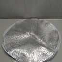 Snowkingdom Silver Placemats Set of 18, 15 Inch Round Metallic Hollow Vinyl Place Mats, Washable Wipeable Non Slip Kitchen Dining Table Mats for Christmas Thanksgiving Holiday Wedding Party Decoration