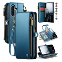 Defencase for Galaxy A36 5G Case Wallet with RFID Blocking Card Holder for Women Men, Fashion PU Leather Magnetic Snap Flip Zipper Wrist Strap Wallet Phone Case for Samsung Galaxy A36 5G, Dark Blue