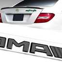 Car Emblem for Trunk lid Rear ABS Material Compatible with AMG car Badge car Style Replacement (Black)
