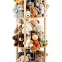 Stuffed Animal Zoo Storage Extra Large Wooden Stuffed Animal Holder Soft Toy Organizer Nursery Zoo Cage Plush Stuffed Toy Cage Kids Playroom Bedroom Decor Display Corner Oval Shaped (Large-Sized Regular)