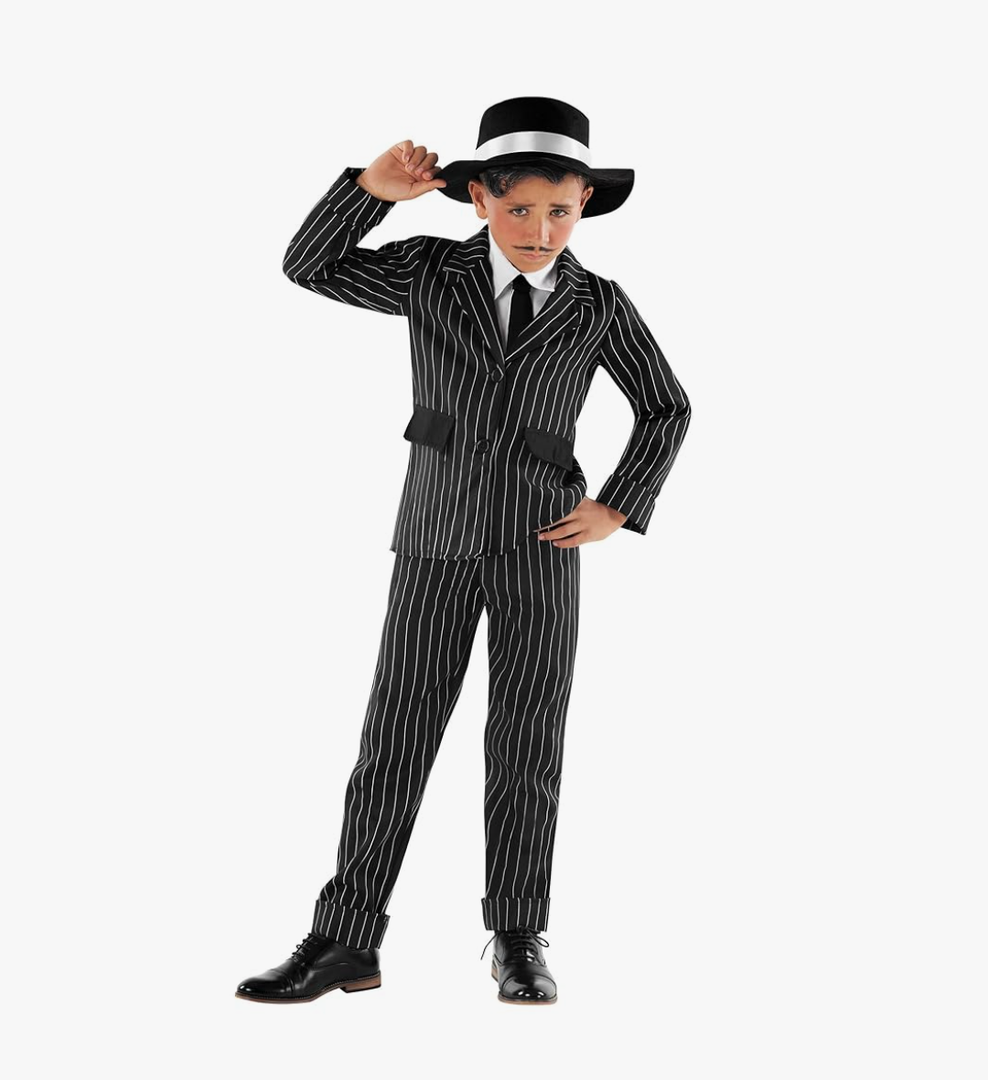 fun shack, Boys Gangster Costume, Gangster Costume Kids, Boys 1920s Costumes, Halloween Costumes for Kids Size M