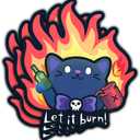 3 Pcs Let It Burn Arson Cat Funny Cat Stickers for Car Truck Van Toolbox Instruction Electrical Helmet Welder Water Bottle Tumbler Phone Case Gifts for Adults 3"x3"