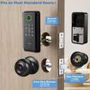 WiFi Bluetooth Keypad Door Lock with Handle,Keyless Entry Door Lock, Electronic Digital Keypad Deadbolt with App, Keyless Entry Fingerprint Lock Auto Lock, Front Smart Door Handle Sets
