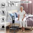 Step Stool with Handle for Adults- Step Stools for Seniors with Adjustable Handrail, Non-Skid Platform, Elderly, Foot Stool, Bed Steps for High Beds for Adults (2 Step Stool)