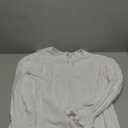 Girls Cute Long Sleeve Chiffon Blouses 2025 Casual V Neck Smocked Cuffs Shirts Tops 9-13 Years