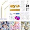 OurWarm Balloon Arch Kit with Balloon Pump Electric, 8.2FT & 5FT Gold Half Balloon Arch Stand with Base, Free Bending Arch Frame Backdrop for Wedding Birthday Party Baby Shower Graduation Decoration