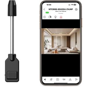 Gooseneck Camera - Portable Plug-in WiFi cam 4K Ultra HD with Remote Monitoring for Home Security, Baby Monitor & Office Pet/Nanny Monitor Mini Cameras