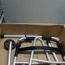 Standard Walkers for Seniors - 8 Levels Adjustable Height Folding Walker with Wheels, Lightweight Front Wheel Walkers for Elders & Adults & Handicapped, Weighing Up to 350 Pounds Rolling Walker