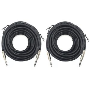 2 Pack 15ft 1/4 Inch to 1/4 Inch Male Speaker Cable, 15 feet 6.35mm Stereo Audio Connection Cord, 12 Gauge AWG Wire