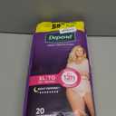 Depend Night Defense Adult Diapers, Incontinence & Postpartum Bladder Leak Underwear for Women, Disposable, Overnight, Extra-Large, Blush, 20 Count