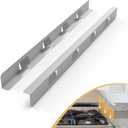 Stove Gap Covers 316 Stainless Steel Stove Gap Filler Oven Side Gap Filler Between Stove and Counter Slide In Range Trim Kit for Kitchen 2 Pack(23.2 Silver)