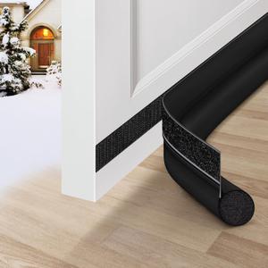 MAXTID Door Draft Stopper 36 Inch Black Adjustable Door Draft Blocker Front Door Draft Guard for Bottom of Doors Weather Stripping Door Seal Strip