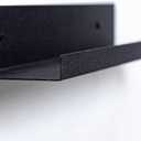 Infinite Design 60" Metal Floating Wall Shelf | Modern Black Powder-Coated Steel Ledge, Made in USA | Wall-Mounted Shelf for Living Room, Kitchen, Bathroom, Bedroom or Office