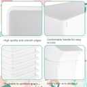 Geetery 24 Pcs Book Bin for Classroom with Labels Stackable Plastic Organizing Bins 11.5 x 5.4 x 7.5 in Book Holders Storage Bins Box Baskets for Classroom Library Home (White)