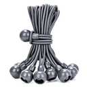 Lihopefe Ball Bungee Cords with Elastic String, Smooth Bungee Ball, for Tents, Canopies, Tarp, Straps, Poles, Wires, and Roller Blinds. (20 Piece，9 inch，Grey)