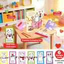3 x Valentine Cards for Kids Classroom - 6 Pack Pop-Up Valentine's Day Cards with Envelopes & Stickers, Fun Valentine's Day Gifts for Kids, Boys, Girls, Teenagers for School Exchange