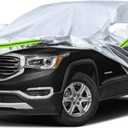 Waterproof Car Covers Replace for 2017-2025 GMC Acadia, 6 Layers Silver All Weather Custom-fit Car Cover with Zipper Door & Windproof Bands for Snow Rain Dust Hail Protection