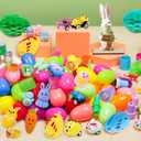 200pcs Prefilled Easter Eggs with Toys - Bulk Easter Basket Stuffers Fillers, Easter Eggs Party Favors for Kids Toddlers Hunt Prizes School Classroom Gifts Boys Girls