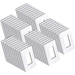 BESTTEN 40 Pack 1 Gang Screwless Decorator Wall Plate, USWP6 Gloss Snow White, Decorative Outlet Cover, Decor Light Switch Face Plate, H4.69” x W2.91”
