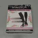 Physix Gear Compression Socks 20-30 mmHg - Men & Women - Running, Nurses, Shin Splints, Flight, Travel (Black/Pink Flower)