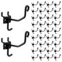 Otoolling 40pack Slat Wall Gun Cradles Heavy Duty Gridwall Gun Cradles Black Metal Display Hanger Vinyl Coated Horizontal Hooks for Rifle Shotgun and Bow