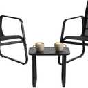DUMOS 3 Piece Patio Furniture SetOutdoor Patio Furniture Set with Table, Patio Sectional Bistro Sets for Lawn, Garden, Balcony, Poolside