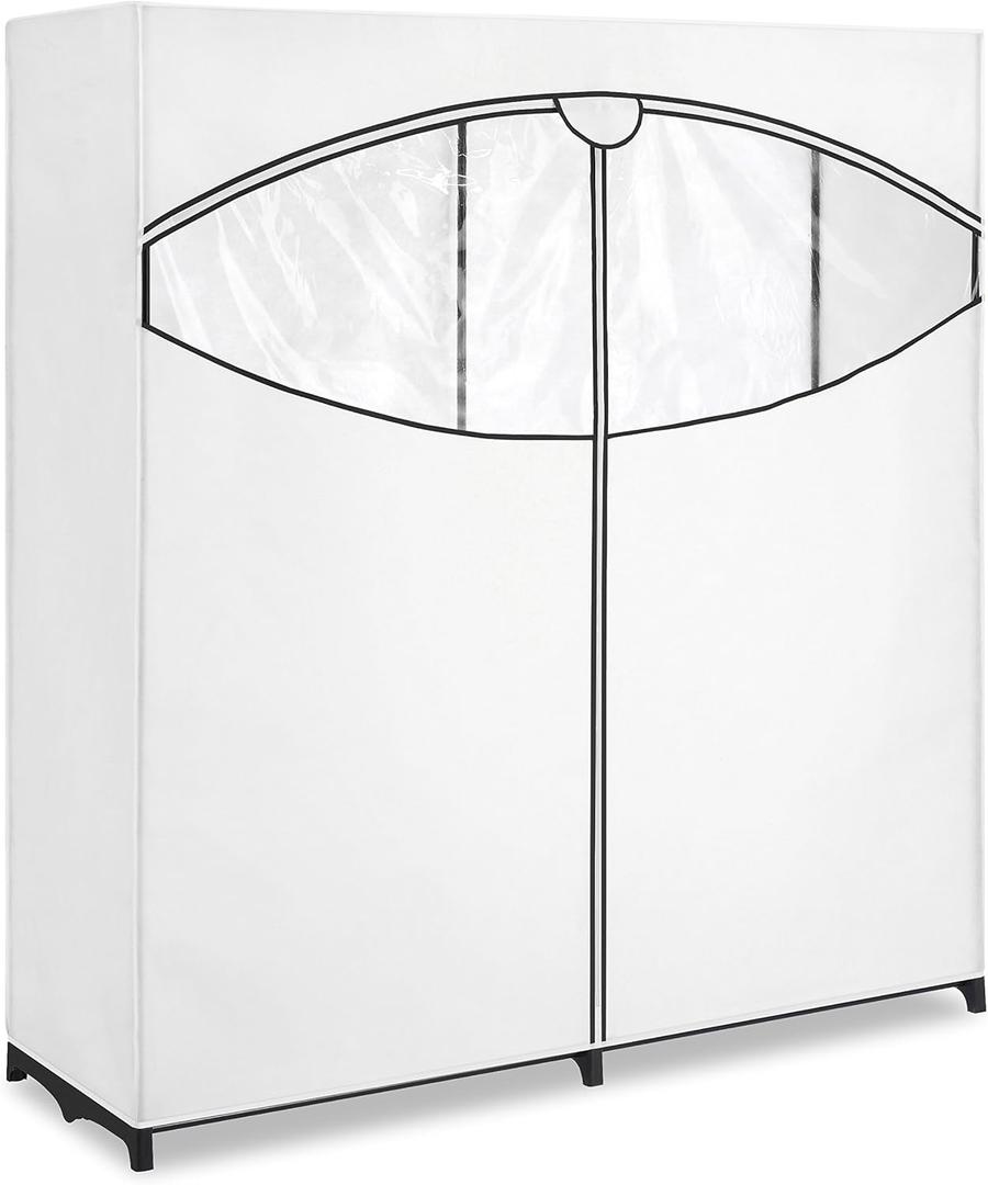 Whitmor Extra-Wide Clothes Closet, 60 with, White Cover (White)