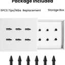 4 x 6PCS Replacement Tips Compatible with Remarkable Paper Pro Pen, Durable & Precise Carbon-Filled Pro Pencil Nibs Black