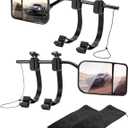 Universal Clip On Towing Mirrors Extensions, 360 Degree Adjustable Rotation Mirror Extenders for Towing, Dual View Convex Tow Mirrors for Vehicle Car Truck RV SUV Trailer, Pack of 2