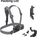 Adjustable Mobile Phone Chest Strap Harness Mount for POV/VLOG,Comfortable Design Cell Phone Clip Compatible with iPhone,Samsung,GoPro Hero 13/12/11,DJI Osmo Action 6/5 Pro/4/3