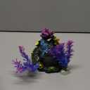 GSD Aquarium Colorful Coral Reef Set Fish Tank Decoration Mountain Ornament for Aquarium Environments Decor Accessories, Coral Mountain x 1, Aquatic Plant x 4