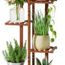 ROSSNY 48 Inch Tall Plant Stand Indoor, 6 Tier 7 Potted Bamboo Plant Stands for Indoor Plants, Corner Plant Stand, Tiered Plant Stands, Plant Shelf For Indoor, Planter Holder for Multiple Plants Indoor, Brown