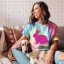 Easter Shirt for Women: Easter Bunny Tshirt Happy Easter Tee Shirts (L)