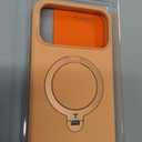 TORRAS Ostand Q3 Silicone for iPhone 17 Pro Max Case, Fit for MagSafe, 360 Spin Ring Stand, Liquid Silicone Cozy Vibrant Grip, Camera Control, Protective Case for iPhone 17 Pro Max, Pastel Orange