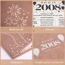 Crenics 18th Birthday Decorations for Boys or Girls 2008, Vintage Back in 2008 Birthday Poster, 18th Birthday Guest Signature Book, Great 18 Birthday Gifts