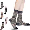 Boho Yoga Socks for Women  Non-Slip Grip High Calf Pilates Socks, Gym & Home Exercise.Checked pattern