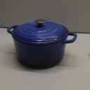 Enameled Cast Iron Dutch Oven Pot with Lid, for Sourdough Bread Baking, Round Dutch Ovens, 4.5 Quart, Blue