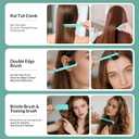 Curl Defining Brush, Curly Hair Brush Products for Effortlessly Detangling Shaping and Styling Women's Men's Curls on All Wet or Dry Hair Types, Reduces Frizz (Green 1PC)
