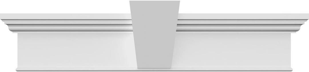 Ekena Millwork CRH07X57BTKF Crosshead, 57" Bottom Width x 61" Top Width, Factory Primed and Ready for Paint