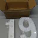 Pooqla Decorative Led Light Up Number Letters, White Plastic Marquee Number Lights Sign for 19th Birthday Party Wedding Decor Battery Operated Number (19)