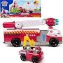 Paw Patrol Fire Rescue: Rapid Reload Fire Truck with Marshall Figure, Quick-Fire Launcher, Lights & Sounds, Kids Toys for Boys & Girls Ages 3 and Up