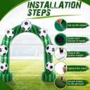 Jenaai 8ft Giant Soccer Inflatable Arch, Blow up Soccer Goal Outdoor Yard Decorations with Built in LED Lights for Fans Field Club Senior Night Sports Tournament Photo Prop Birthday Party Decor