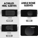 Nuanchu 2 Pairs Padded Skate Socks Ice Skating Protection Socks Lace Bite Gel Pads Ankle Malleolar Sleeves Protection Guards for Front Foot Shin Achilles Tendon Heel (Black,Ankle and Lace Bite)