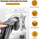 LOOBANI Washable Pee Pad for Dogs, 2 Packs Non-Slip Puppy Training Pads, Fast Absorbent Pet Whelping Pads, Puppy Playpen Mat for Incontinence, Housebreak, Crate, 48x60in, Gray