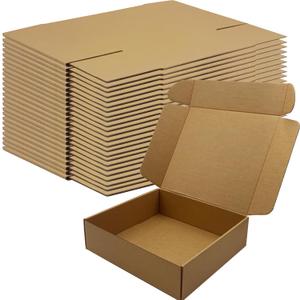 11x9.6x3 Inches Shipping Boxes Set of 25Brown Cardboard Boxes Recyclable Corrugated Mailers for Small Business, E-commerce, Gift Packaging Storage Boxes Products Box Self-Locking Folding Boxes